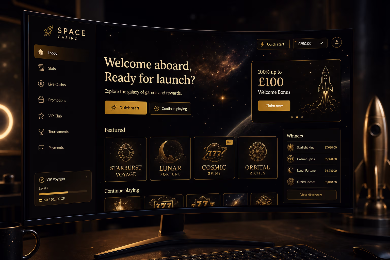Space Casino App - Mobile Casino Access for UK Players